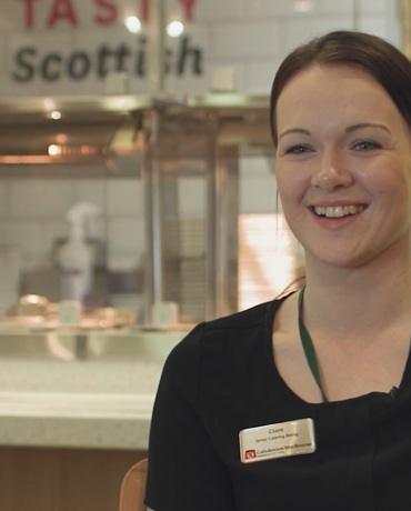 Catering staff member onboard